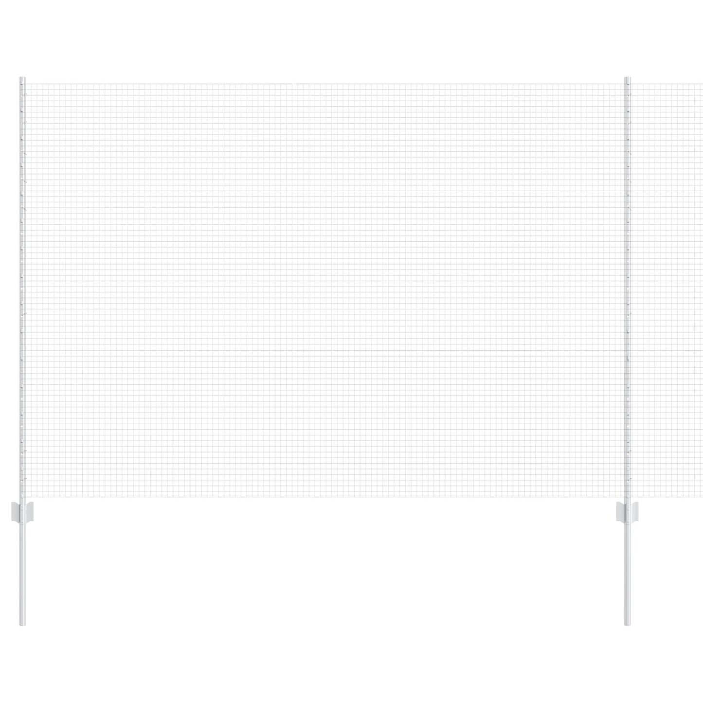 Gelaste Draadomheining Met 44 U-Posts Zilver 1,5X50 M Staal