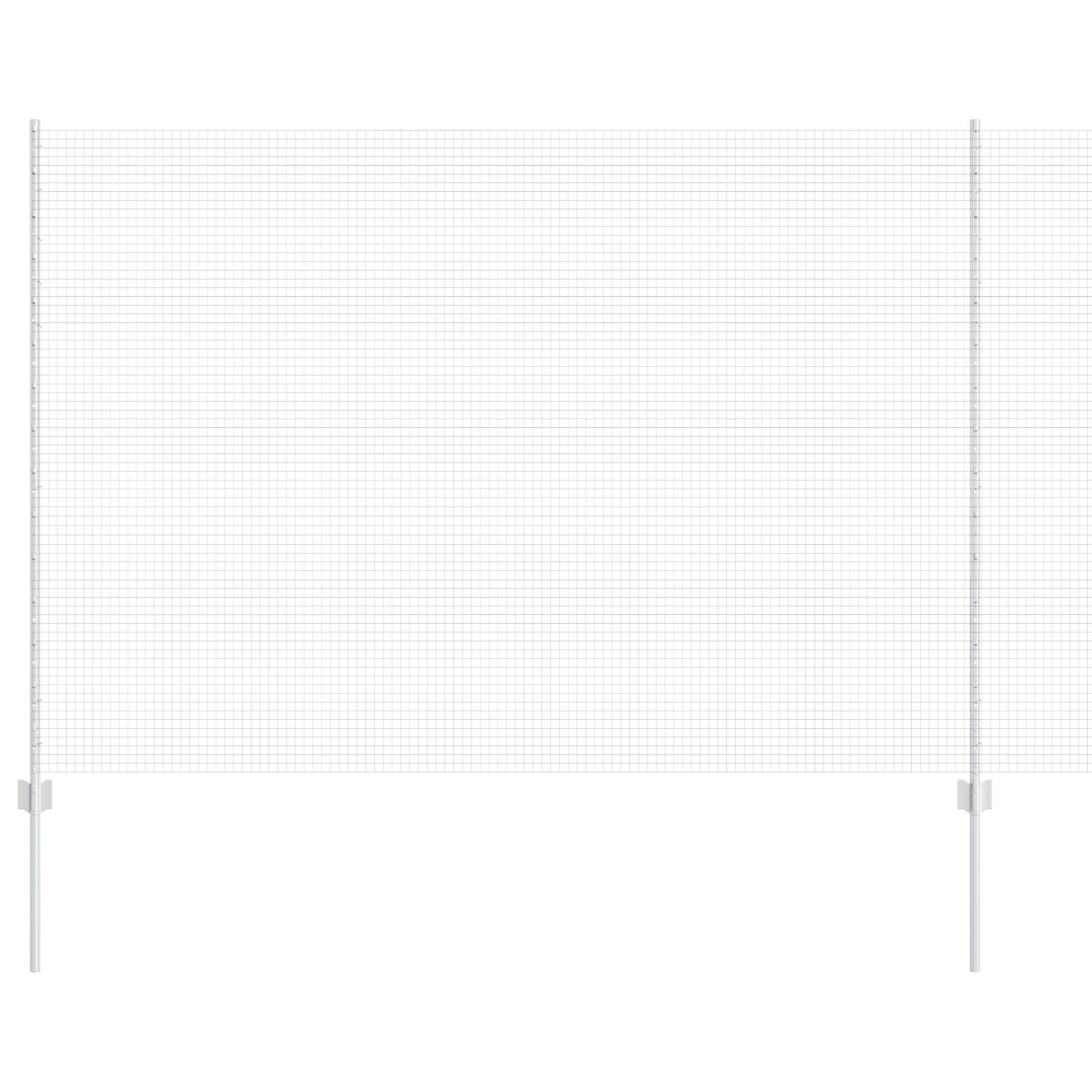 Gelaste Draadomheining Met 44 U-Posts Zilver 1,5X50 M Staal
