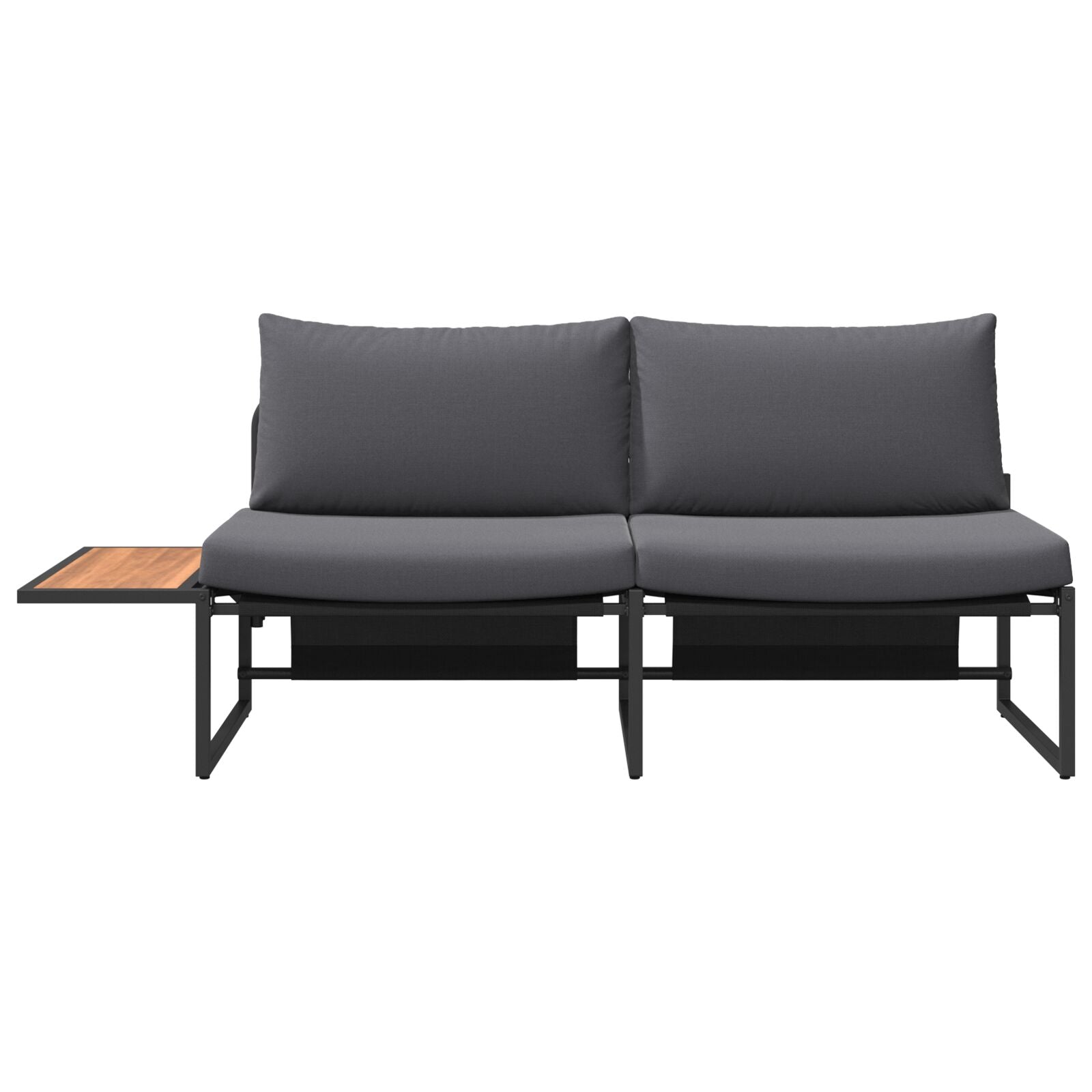 2-Zits Tuinsofa Met Kussens Anthraciet