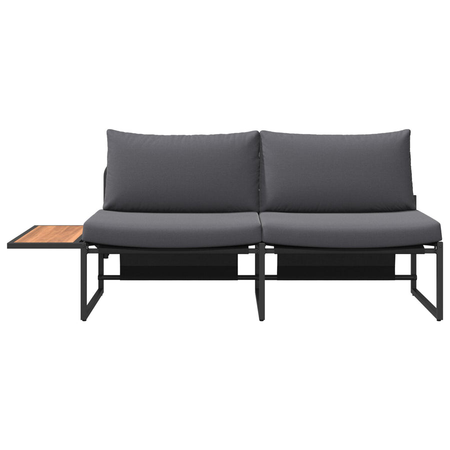 2-Zits Tuinsofa Met Kussens Anthraciet