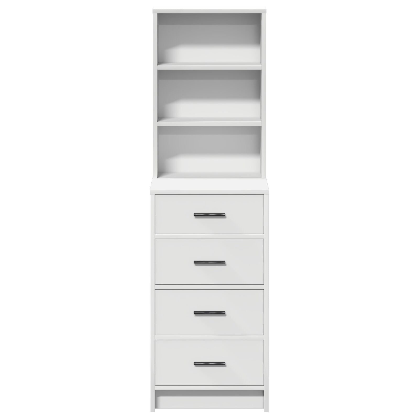 Highboard 40X41X135 Cm Bewerkt Hout Wit