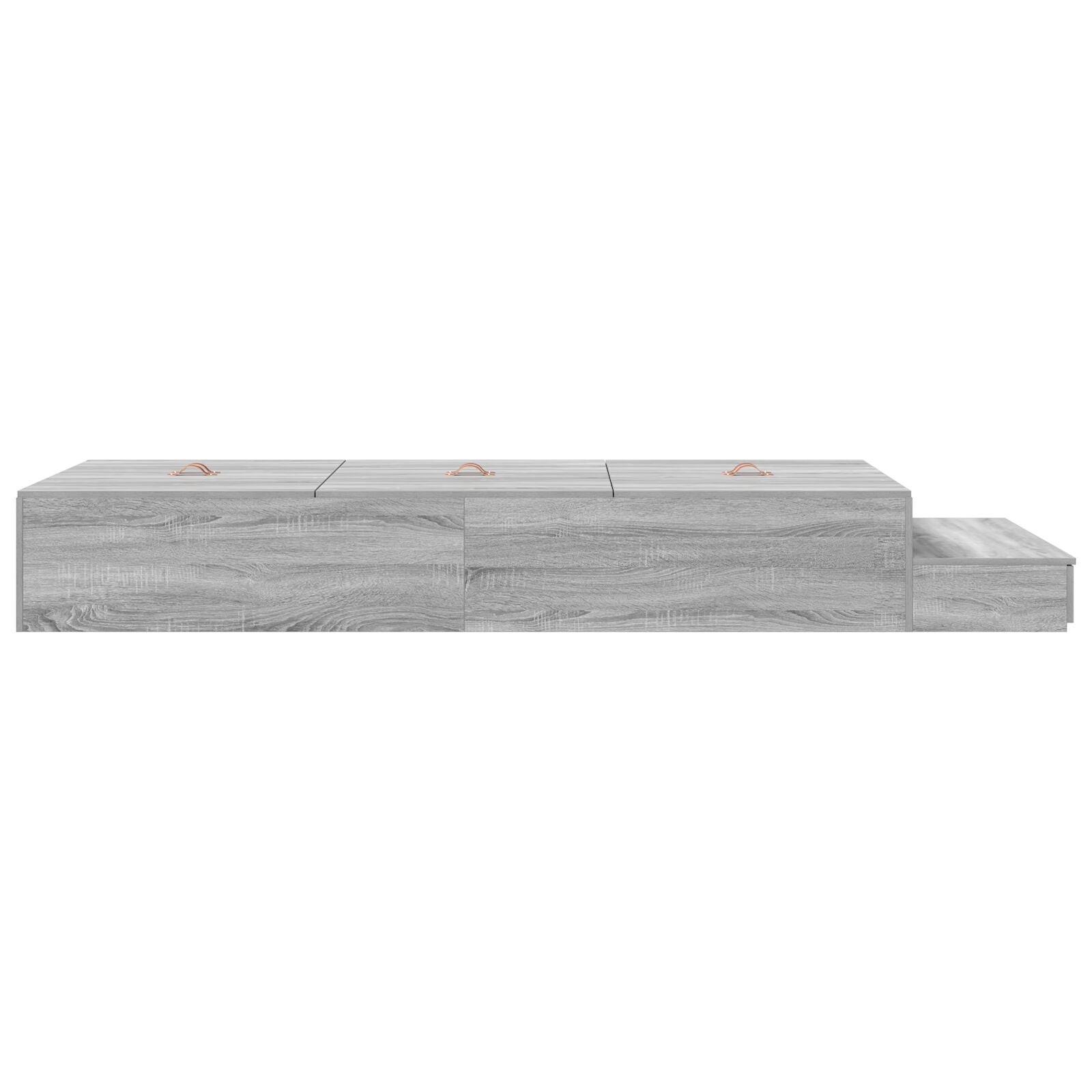 Opbergbedframe Grijs Sonoma Hout 90 X 190 Cm Opbergbedframe Artisanaal Eiken