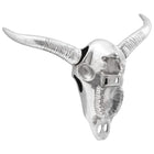 Bullschedel 34x13x53 cm aluminium zilver