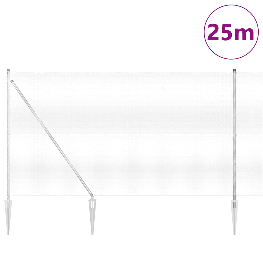 Gelast Draadhek Met 13 Spike Posts 1,6X25 M Gegalvaniseerd Staal Gegalvaniseerd Staal