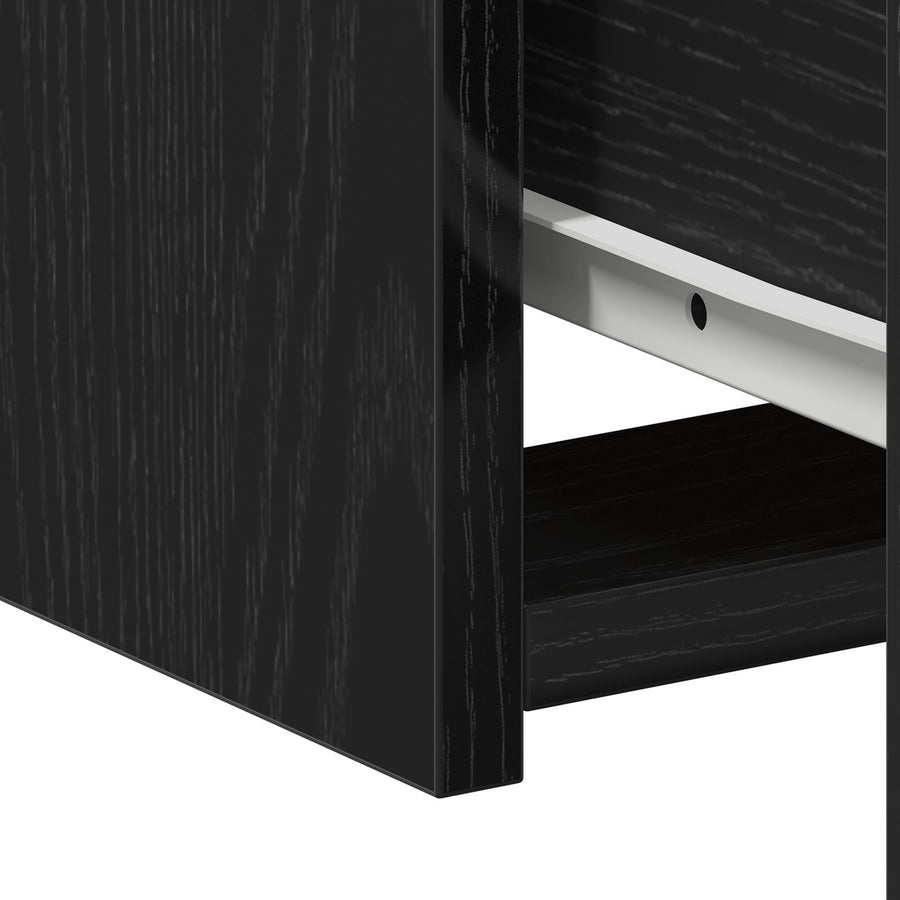 Nachtkastjes 2 Stuks Zwart Eiken 50X32X60Cm Bewerkt Hout