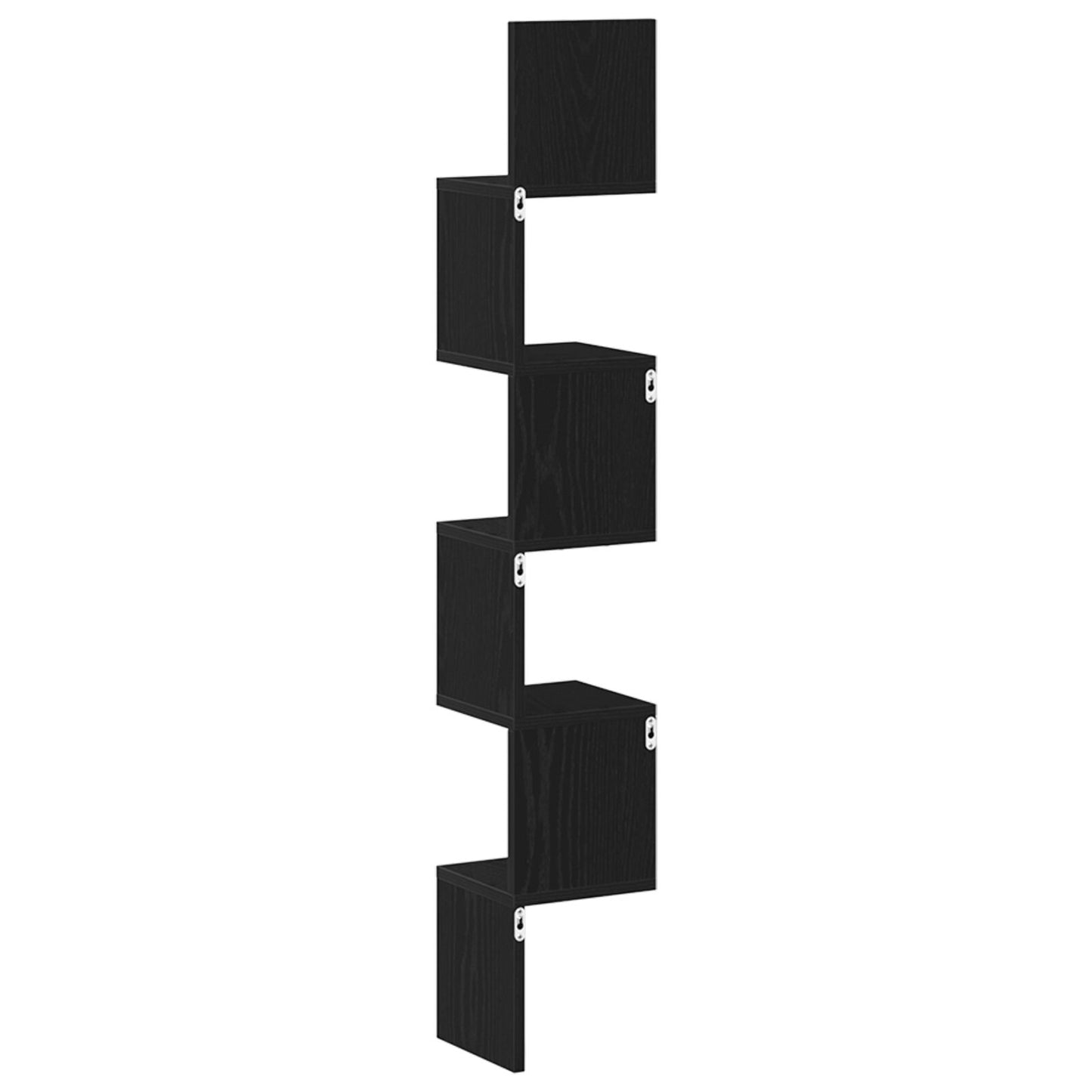Hoekplank Zwart Eik 20X20X127,5 Cm Bewerkt Hout