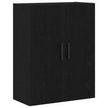 Wandkast Zwart Eiken 69,5X34X90 Cm Gelaagd Hout