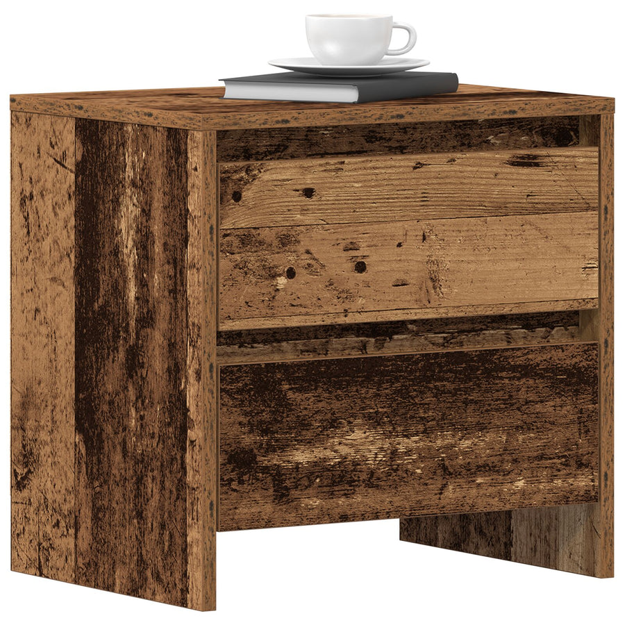 Nachtkastje 2 St Oude Hout 45X34X44,5 Cm Bewerkt Hout Oud hout
