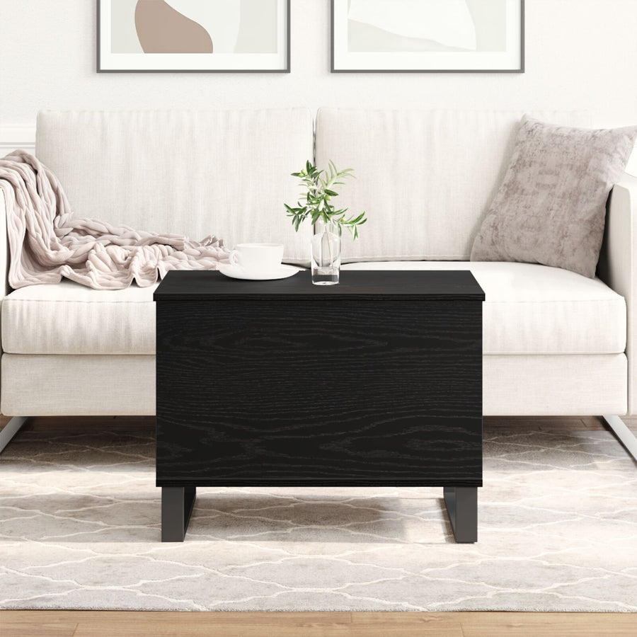 Salontafel Lift Top 60X44,5X45 Cm Bewerkt Hout Zwart eiken