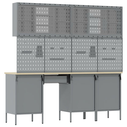 10-Delige Werkbankset Zwart Staal