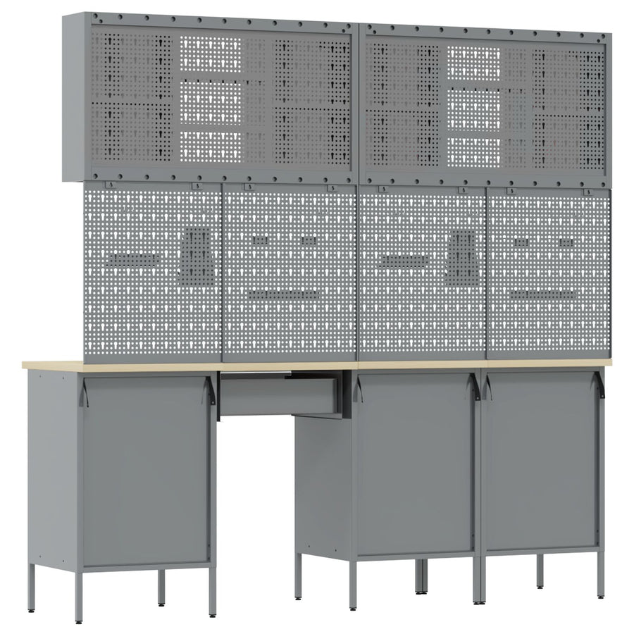 10-Delige Werkbankset Zwart Staal