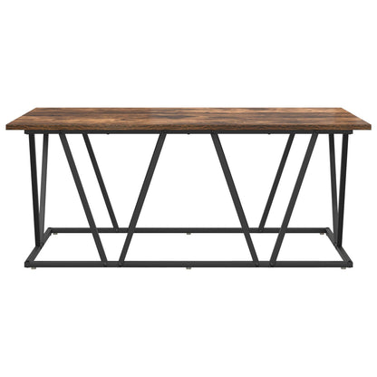 Salontafel Rookeiken 100X50X40 Cm Hout En Metaal Gerookt eiken
