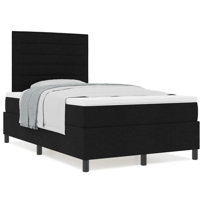 Boxspringbed Met Matras Zwart Klein Tweepersoons Stoffen Blauw