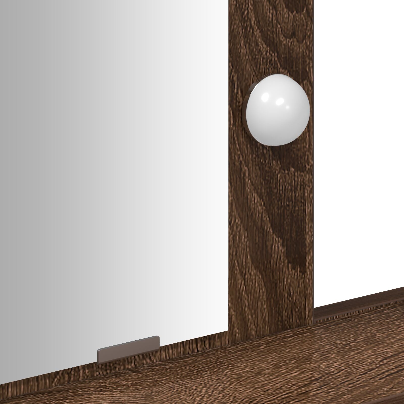 Kaptafel Met Led-Verlichting - - Bruin Eiken 79 x 41 x 140 cm