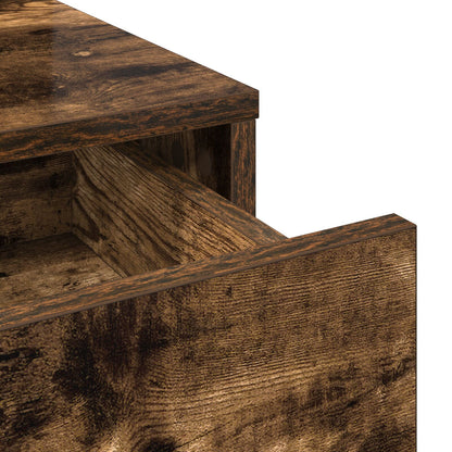 Make-Uptafel Met Lades 79 x 41 x 140 cm Gerookt eiken