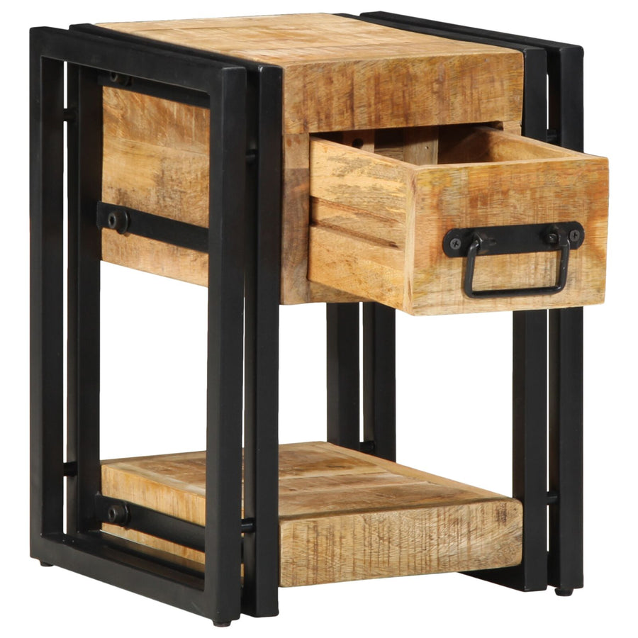Nachtkast 40X40X40 Cm Massief Mangohout 1 30 x 30 x 40 cm Massief ruw mangohout