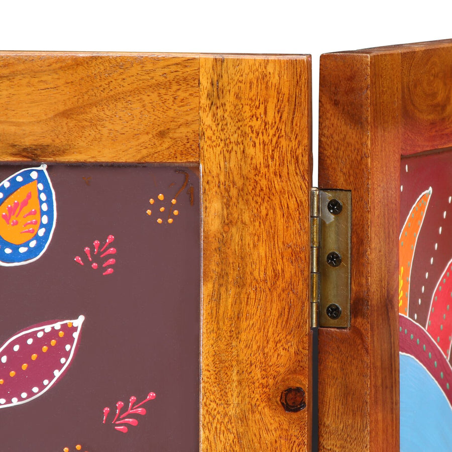 Room Divider 3 Panelen Honingbruin 35X1.5X160 Cm Massief Hout Acacia 35 x 1.5 x 180 cm