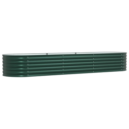 Tuin Verhoogd Bed Gegalvaniseerd Staal 320 x 80 x 44 cm Groen
