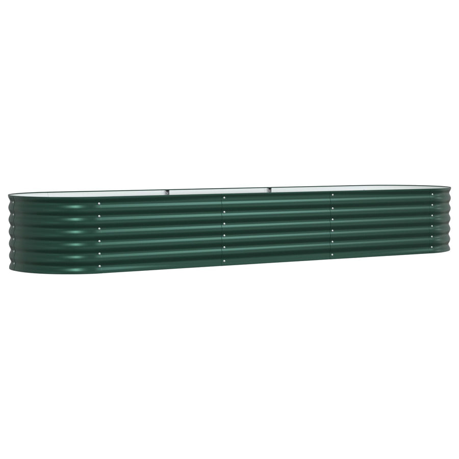 Tuin Verhoogd Bed Gegalvaniseerd Staal 320 x 80 x 44 cm Groen