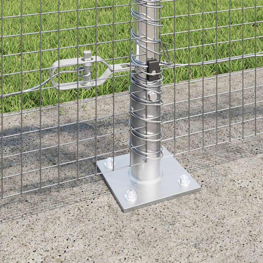 Gelaste Draadhek Met 13 Flenshekbalken 1X100 M Gegalvaniseerd Staal Gegalvaniseerd Staal