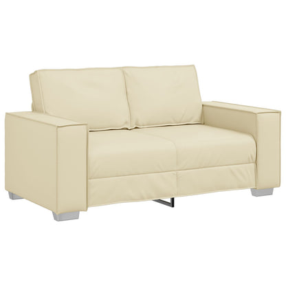 Loveseat Bank Kunstleer Crème 120 cm