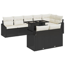 Tuinbank Set Set Van 9 Beige Rattan, Polyester, Staal