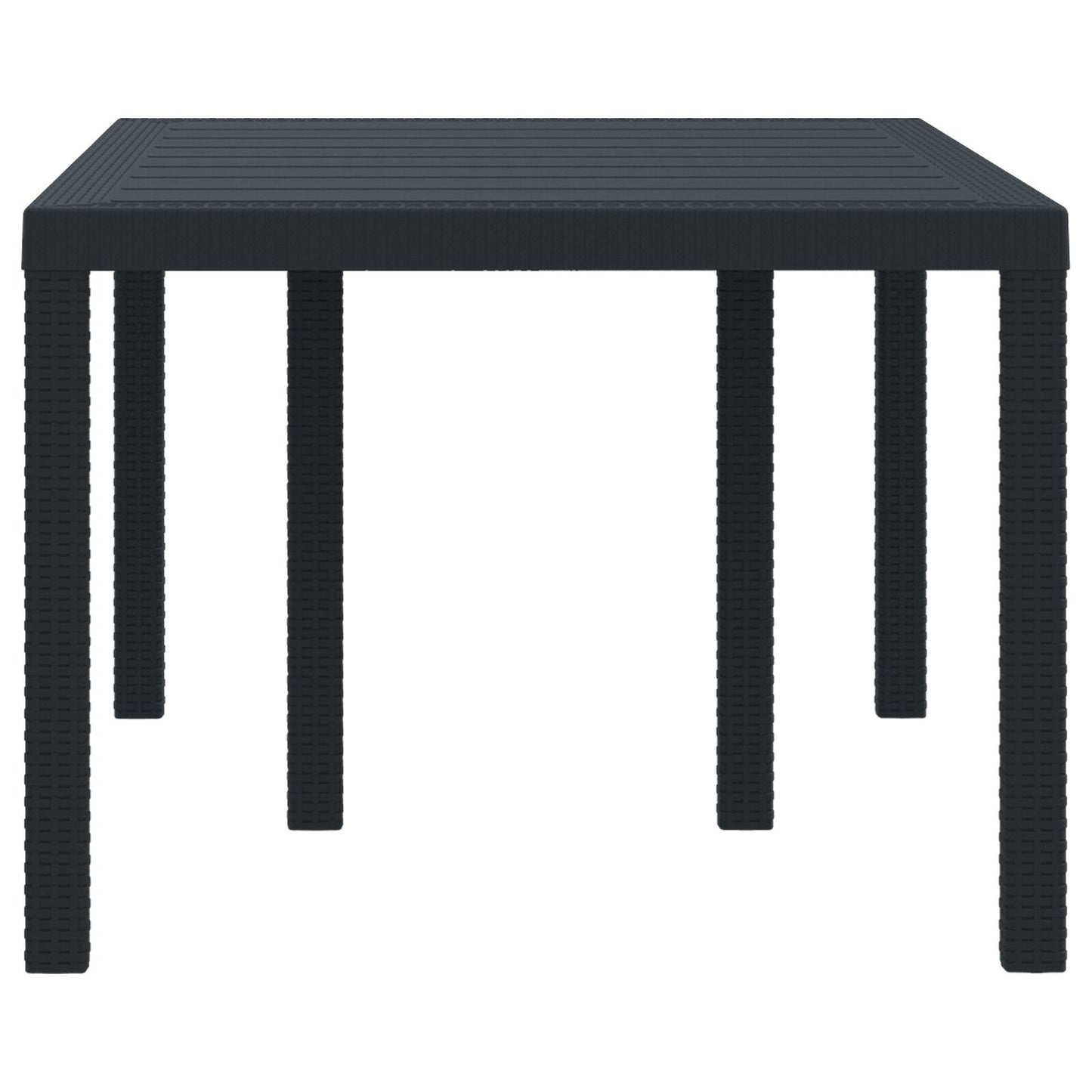 Buitentafel Kunststof Middel Duurzaam Patio Tafel Anthraciet 1,5 m