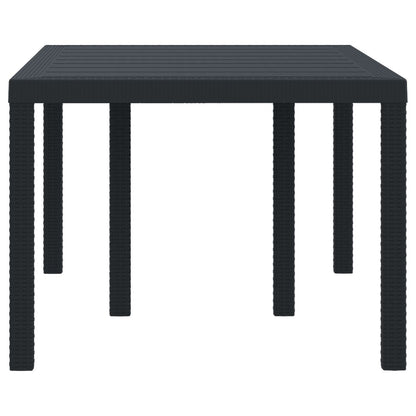 Buitentafel Kunststof Middel Duurzaam Patio Tafel Anthraciet 1,5 m