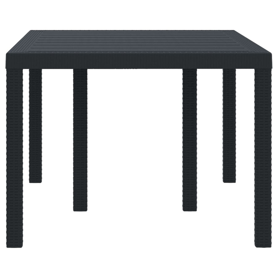 Buitentafel Kunststof Middel Duurzaam Patio Tafel Anthraciet 1,5 m