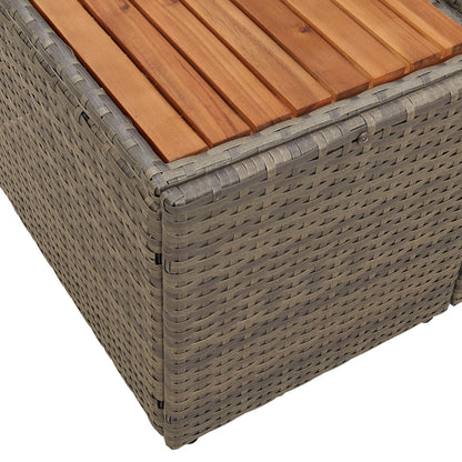 2-Zits Tuinbank Met Kussens Poly Rattan Grijs zonder opslag