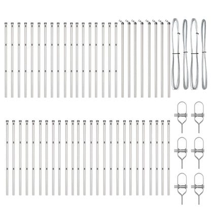 Heipalen 52 Stuks Ø32 Mm Gegalfineerd Staal Gegalvaniseerd Staal 120 cm 52x post