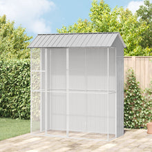 Vogelvolière Grijs 215X110X247 Cm Staal