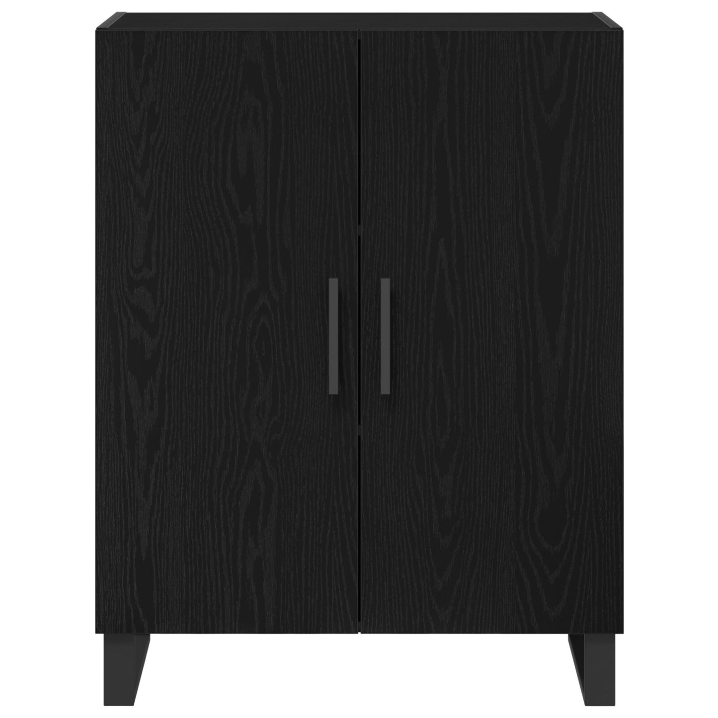 Sideboard Zwart Eiken 69,5X34X90 Cm Gefabriceerd Hout
