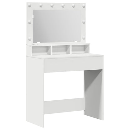 Kaptafel Met Led-Verlichting 79X41X135 Cm Wit 75.5 x 41 x 135 cm