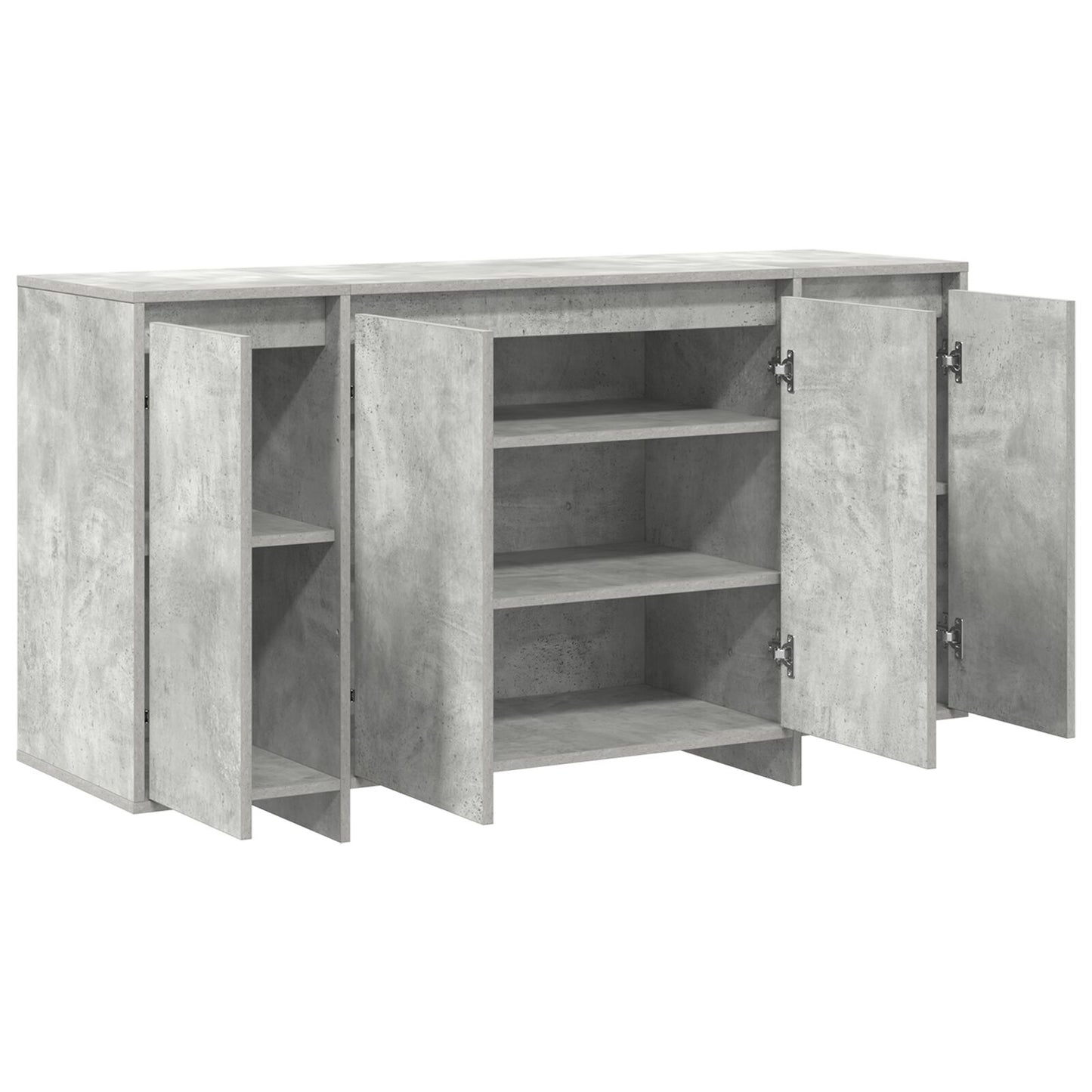 Beton Grijs Dressoir Beton Grijs Bewerkt Hout 135 X 41 X 75 Cm