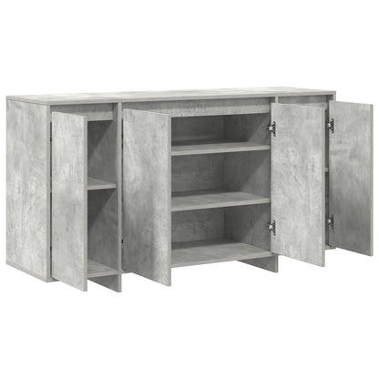 Beton Grijs Dressoir Beton Grijs Bewerkt Hout 135 X 41 X 75 Cm