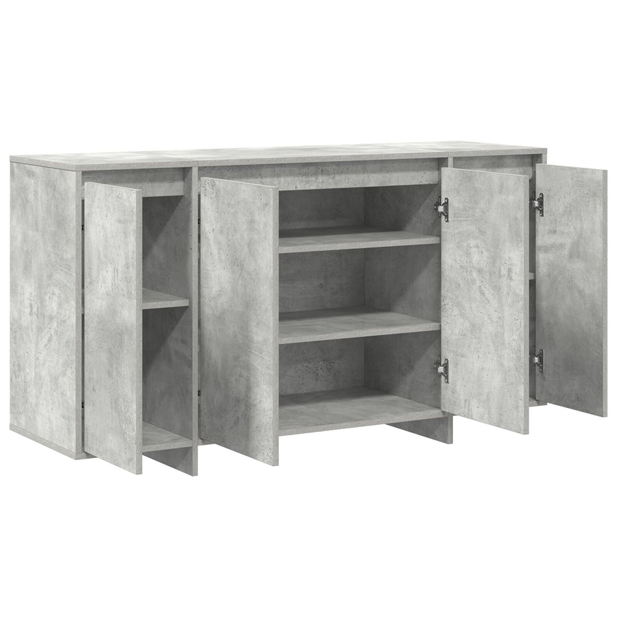 Beton Grijs Dressoir Beton Grijs Bewerkt Hout 135 X 41 X 75 Cm