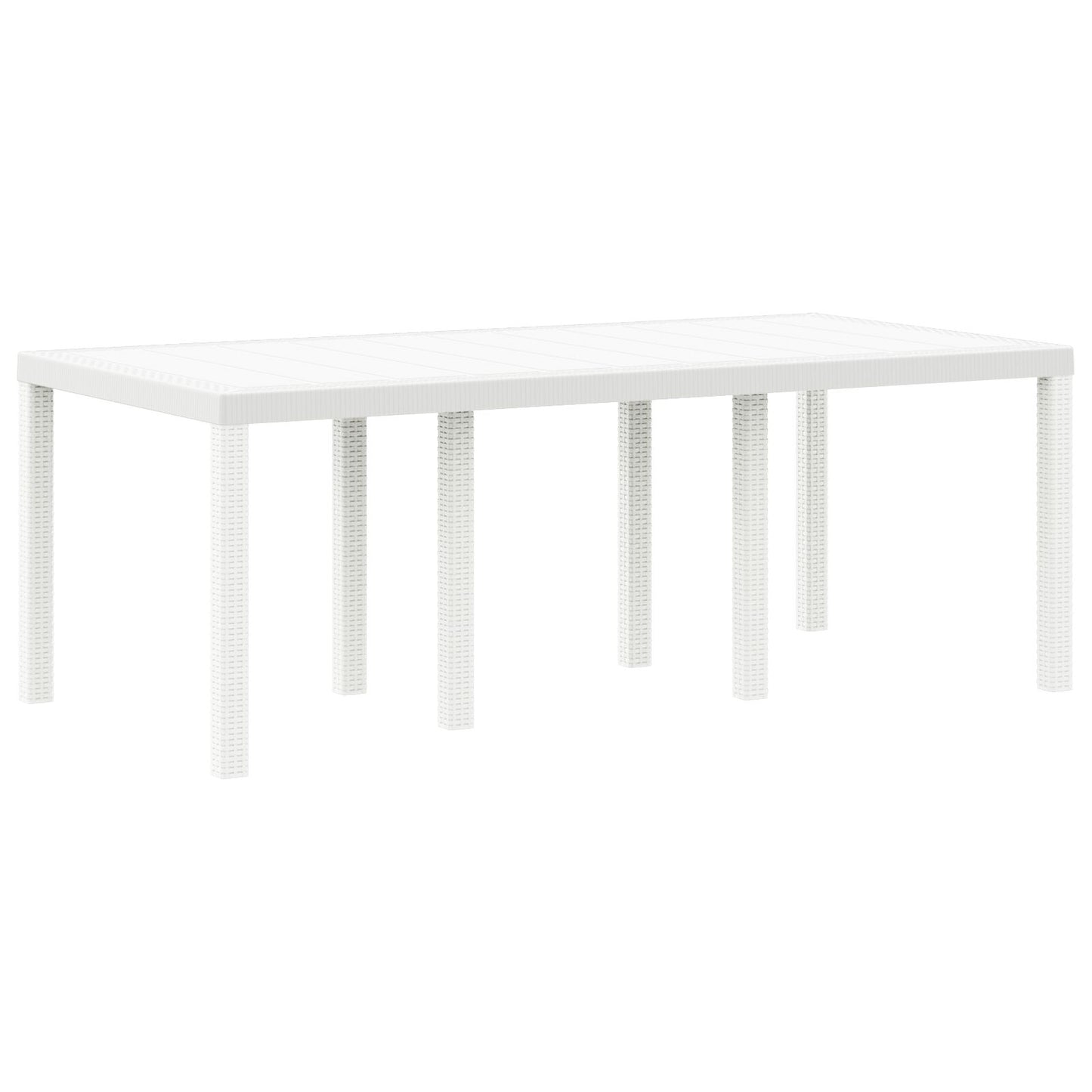 9-Delige Tuin Eetset Met Kussens Wit Poly Rattan