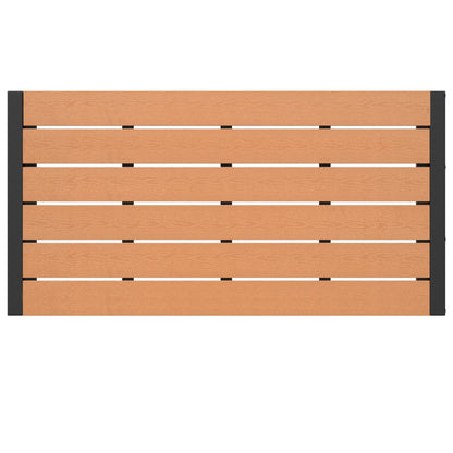 3 Delige Tuin Eetset Van Staal En Wpc Bruin