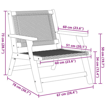 Tuinstoelen Met Tafel 3-Delige Set - Zwart Massief Acaciahout