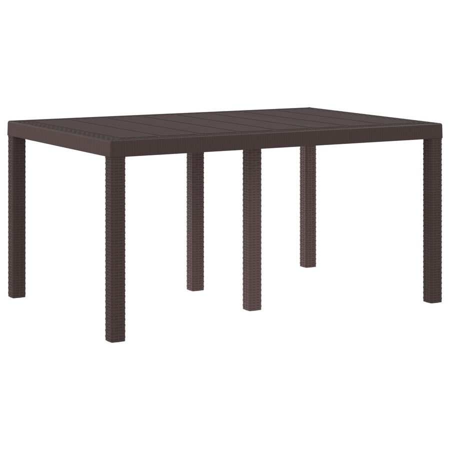 5-Delige Tuin Eetset Bruine Poly Rattan