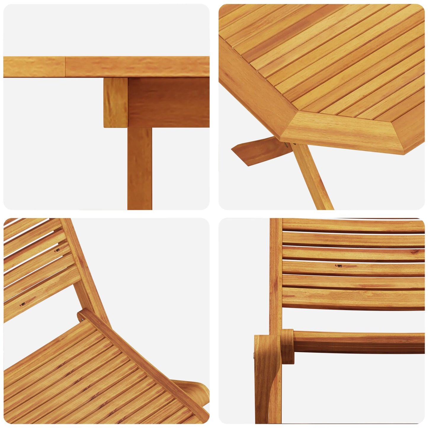 5-Delige Tuinset Van Massief Acaciahout