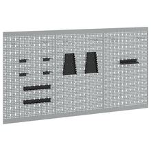 Pegboards 3 Stuks Met 15 Accessoires Grijs 150X Staal 80 cm