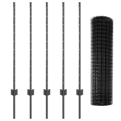 Tuinhek Set Set Van 2 Grijs Gepoedercoat Staal 10 X 1 M