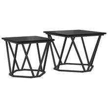 Salontafel Stalen Frame, Houten Blad Klein Duurzaam Zwart eiken