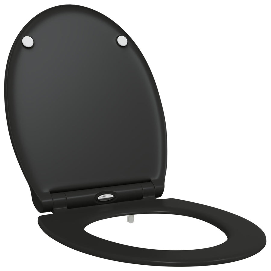 Quick Release Toiletseat Met Soft Close Duroplast Zwart