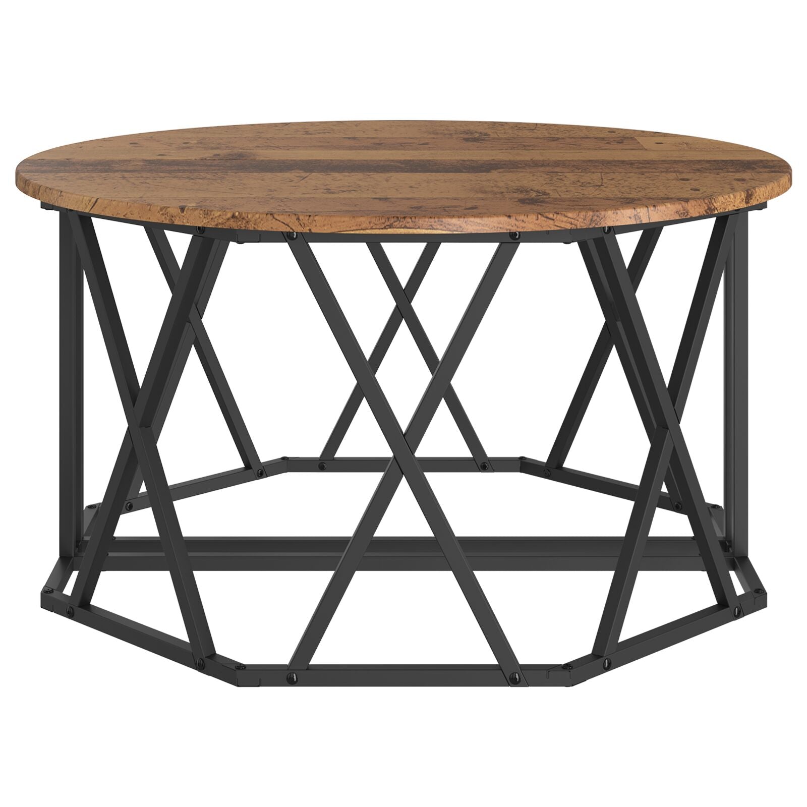 Salontafel 80X80X42 Cm Gelaagd Hout Oud hout