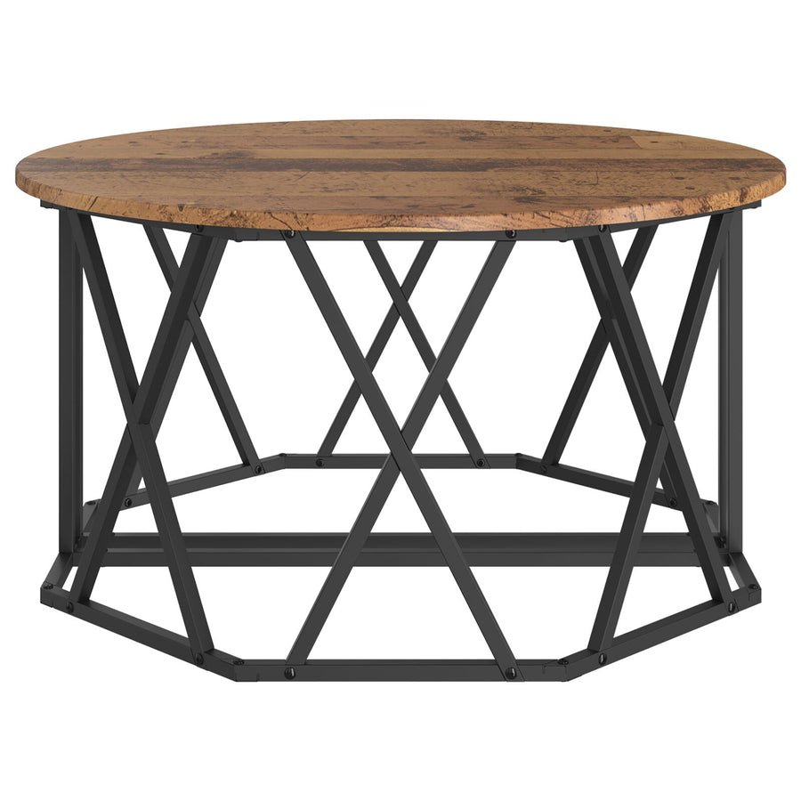 Salontafel 80X80X42 Cm Gelaagd Hout Oud hout