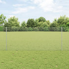 Fence with Post Silver 1 x 25 m Steel