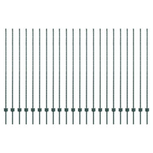 Hekposten 22 pcs U-kanaal Groen 200 cm Staal